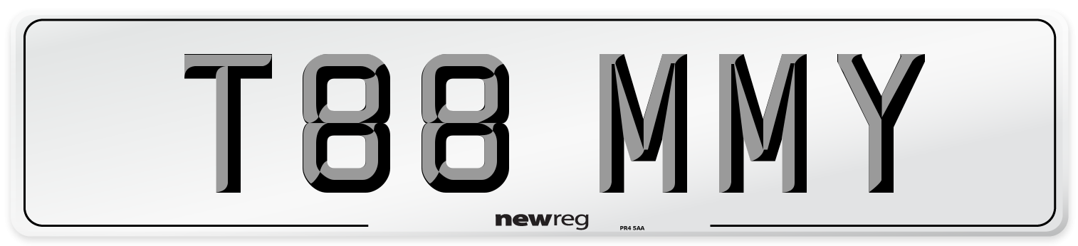 T88 MMY Number Plate from New Reg